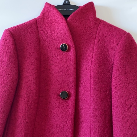 Kate Spade collared wool jacket berry red Sz S NWT - Picture 9 of 11